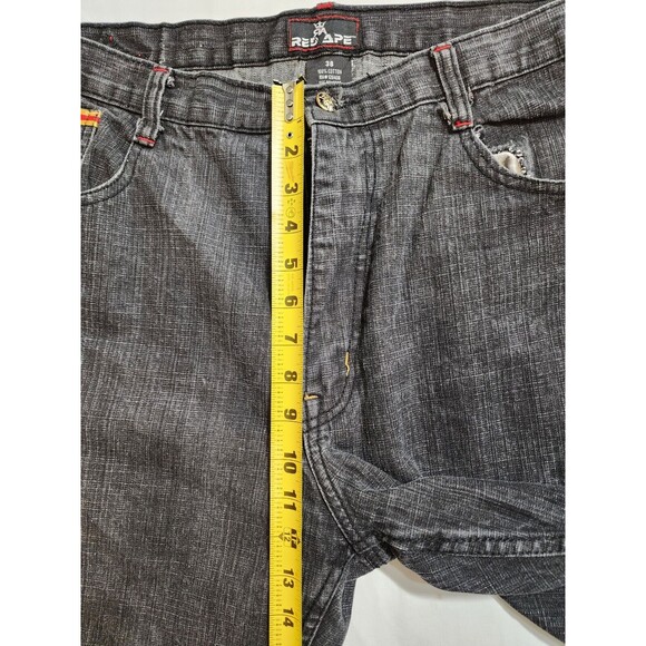 Red Ape Mens Jeans Size 38x31 Diamond Patchwork Pockets Cotton Blend (40x31) - Picture 13 of 16